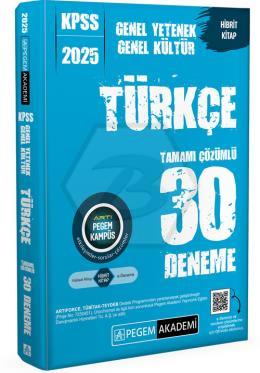 2025 KPSS Genel Yetenek Genel Kültür Türkçe Tamamı Çözümlü 30 Deneme