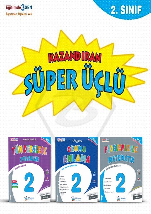 2. Sınıf - SÜPER ÜÇLÜ - Kazandıran Kitaplar Seti - YENİ
