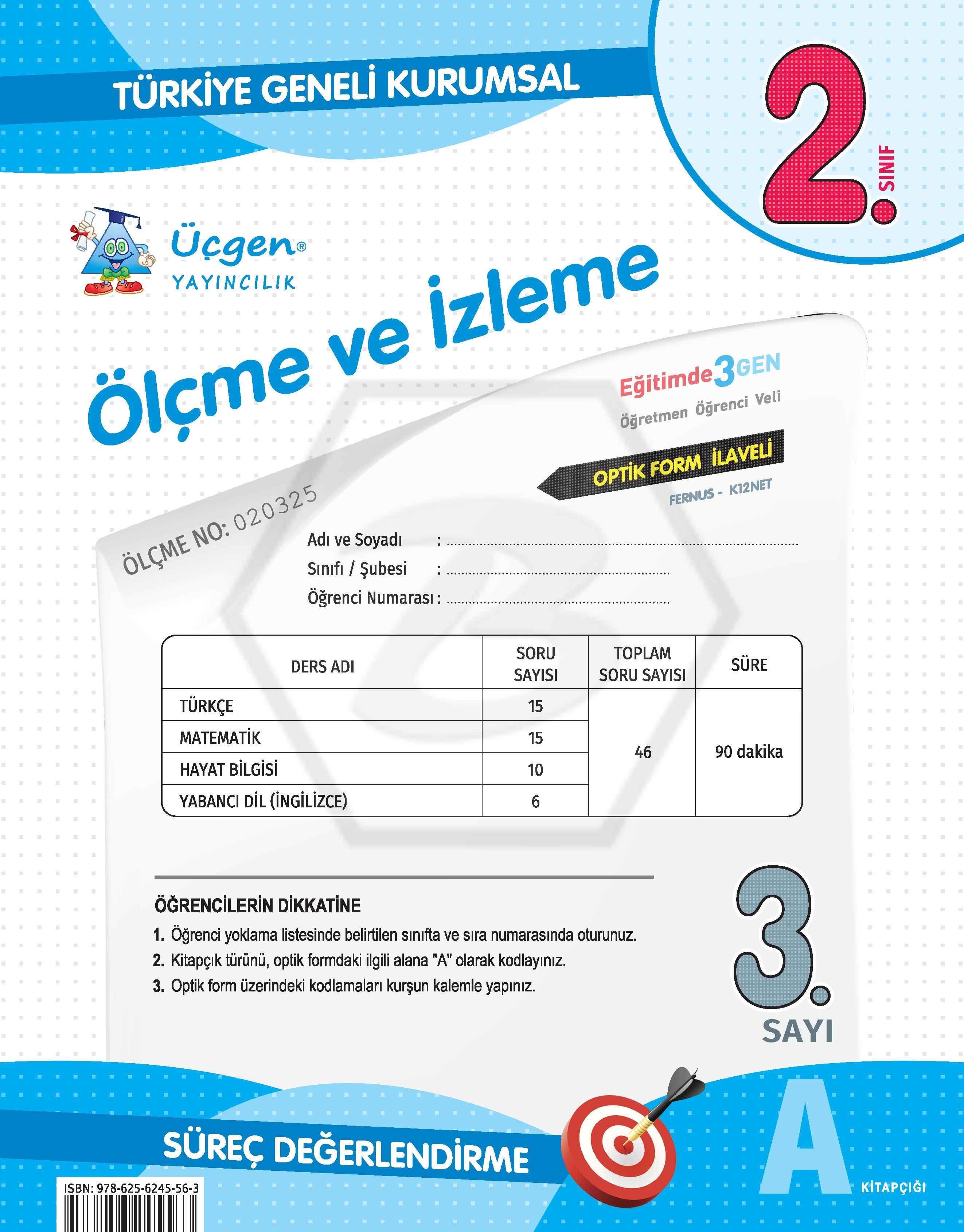 2. Sınıf Kurumsal Ölçme ve İzleme 3. Sayı Deneme - 2025