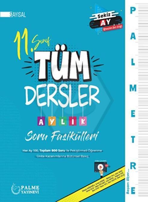 11. Sınıf Sayısal Tüm Dersler Palmetre Aylık Çalışma Fasikülleri