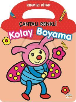 Çantalı Renkli Kolay Boyama- Kırmızı Kitap