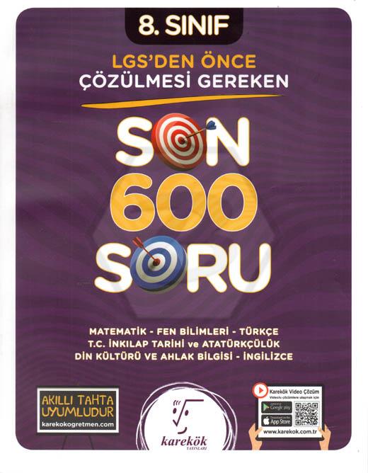 8.Sınıf LGS Öncesi Çözülmesi Gereken Son 600 Soru