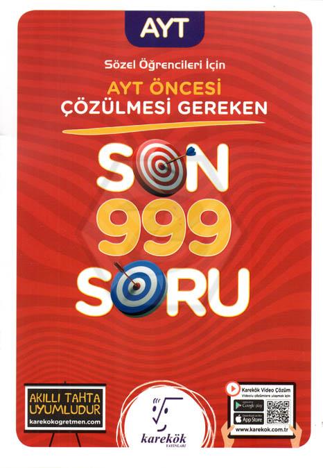 AYT Öncesi Çözülmesi Gereken Son 999 Soru (Sözel)