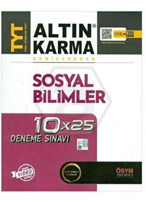 TYT Sosyal Bilimler Tamamı Video Çözümlü 10x25 Deneme Sınavı