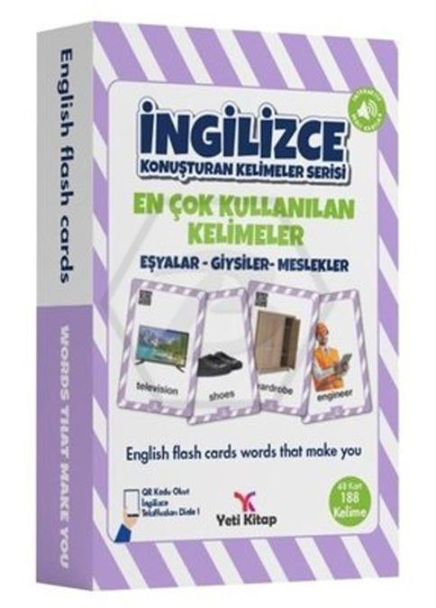 Eşyalar-Giysiler-Meslekler - En Çok Kullanılan Kelimeler İngilizce Konuşturan Kelimeler Serisi