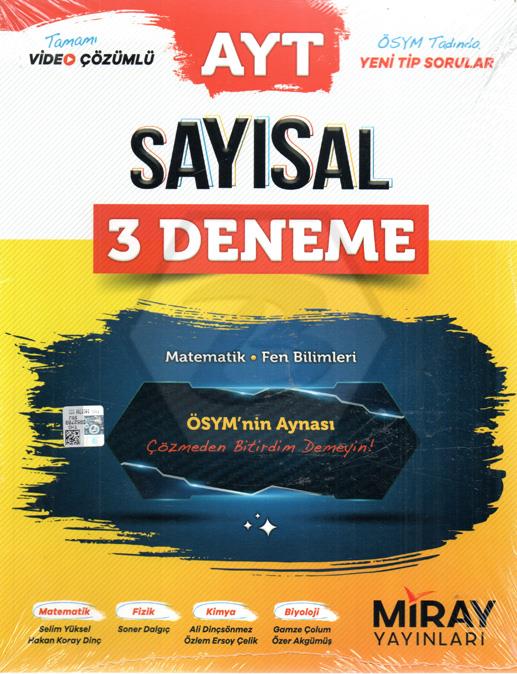 AYT Sayısal 3 Deneme Matematik - Fen Bilimleri