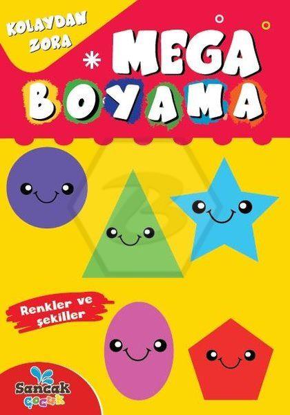 Mega Boyama-Renkler ve Şekiller(Kolaydan Zora)