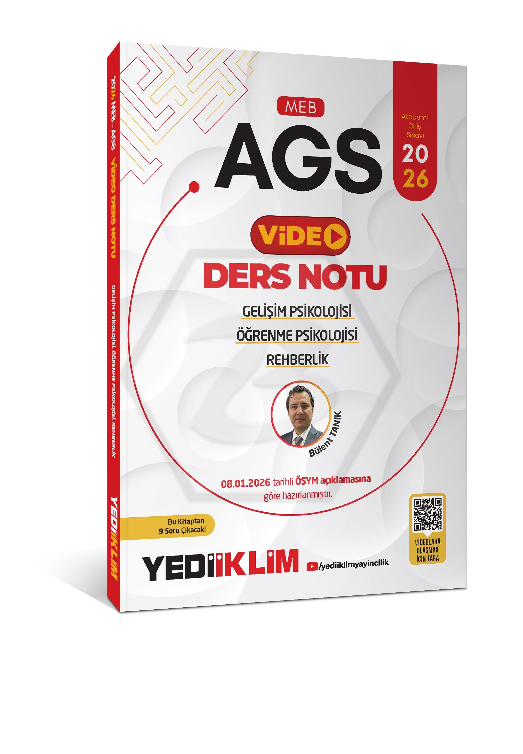 2026 MEB AGS Gelişim Psikolojisi Öğrenme Psikolojisi ve Rehberlik Video Anlatımlı Ders Notu
