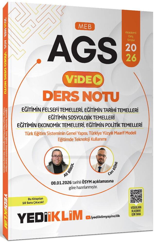 2026 MEB AGS Eğitimin Temelleri ve Temel Kavramlar Türk Milli Eğitim Sisteminin Genel Yapısı Eğitim ve Öğretim Teknolojileri Video Ders Notları