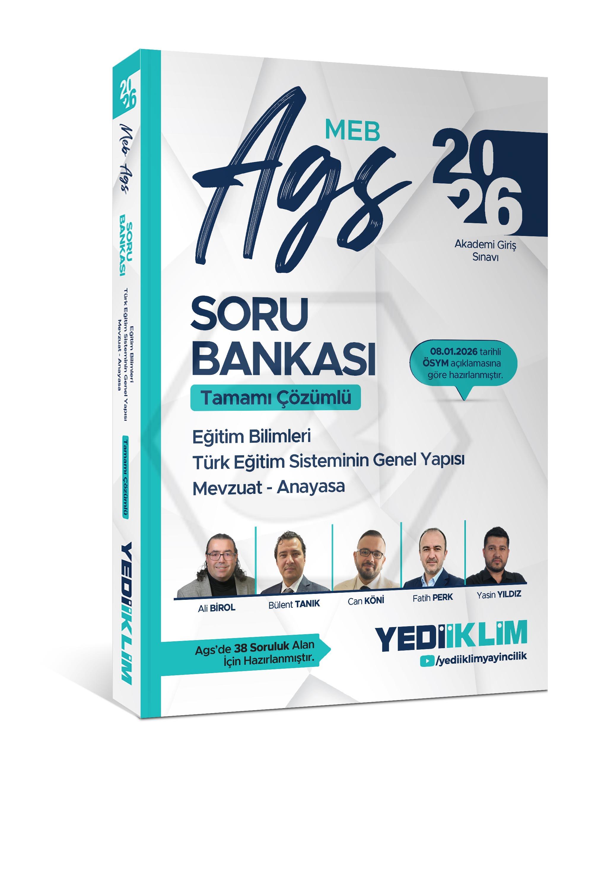2026 MEB AGS Eğitim Bilimleri Türk Eğitim Sisteminin Genel Yapısı Mevzuat Anayasa Tamamı Çözümlü Soru Bankası