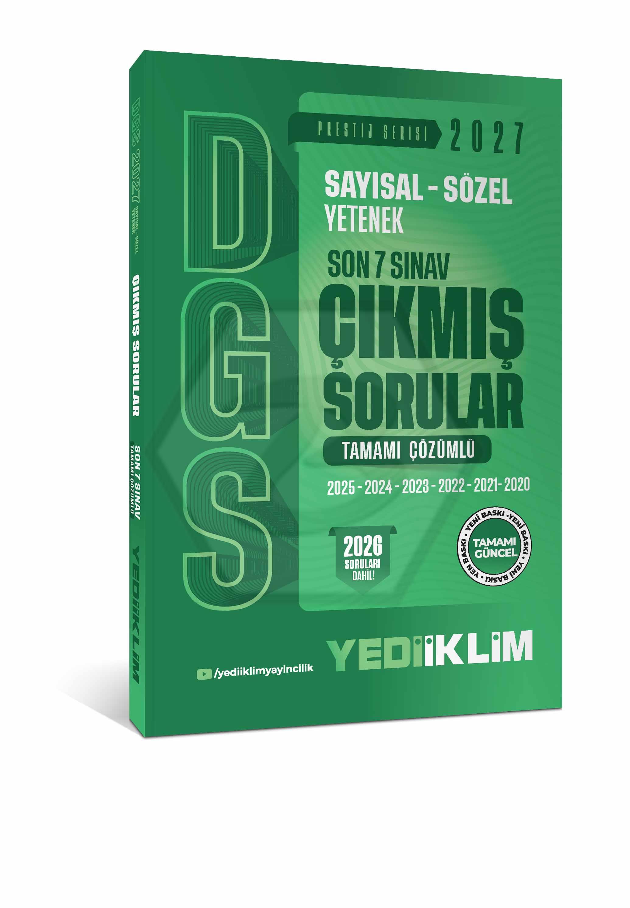 2027 DGS Sayısal – Sözel Yetenek Son 7 Sınav Tamamı Çözümlü Çıkmış Sorular (2026 Dahil)