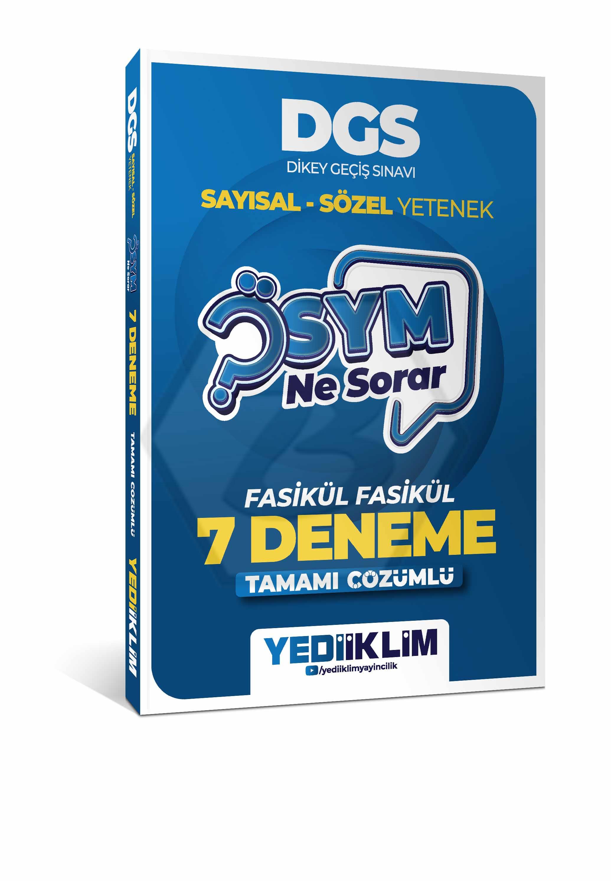 2027 DGS ÖSYM Ne Sorar Tamamı Çözümlü Fasikül 7 Deneme