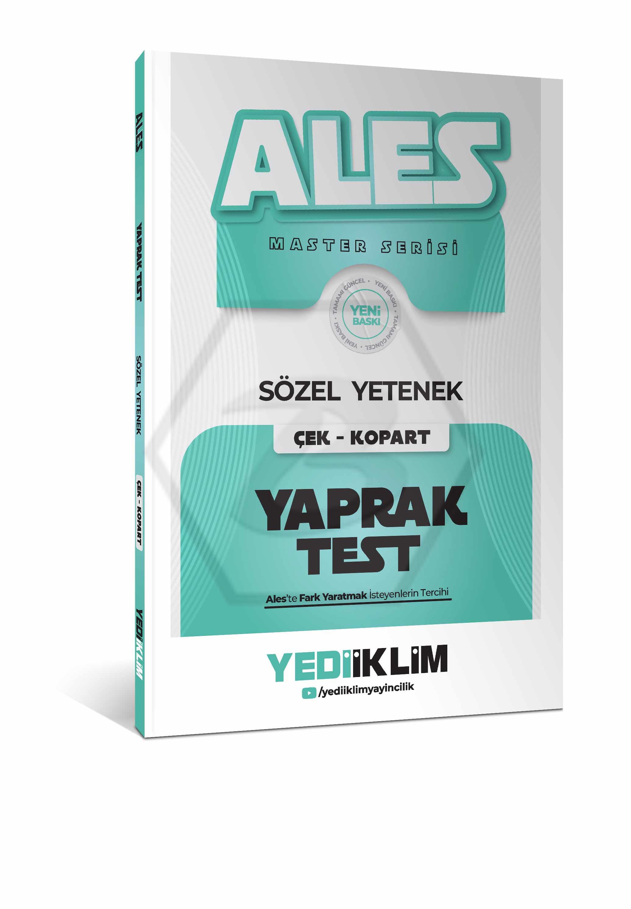 2027 ALES Sözel Yetenek Çek Kopart Yaprak Test