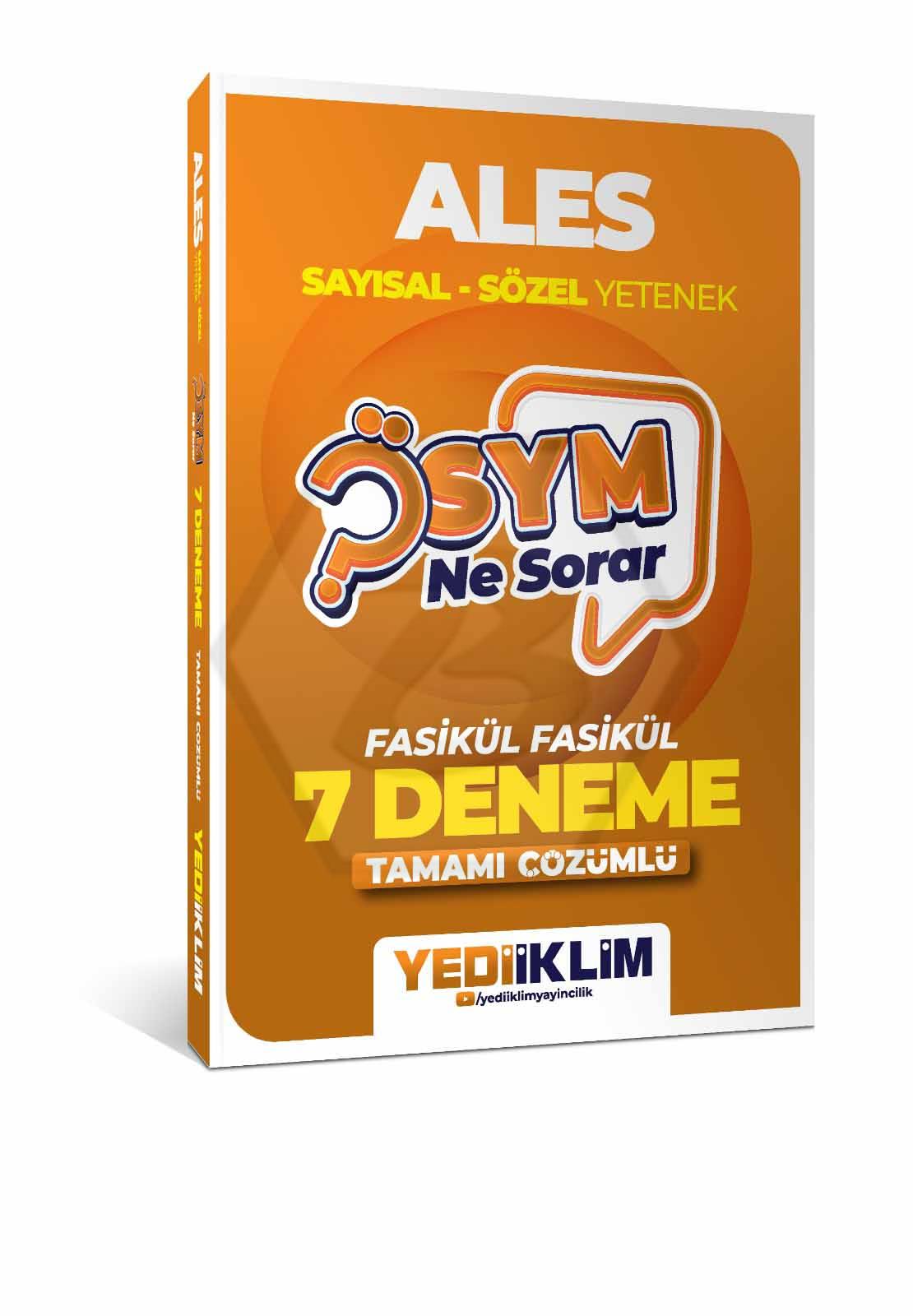 2027 ÖSYM Ne Sorar ALES Tamamı Çözümlü Fasikül 7 Deneme