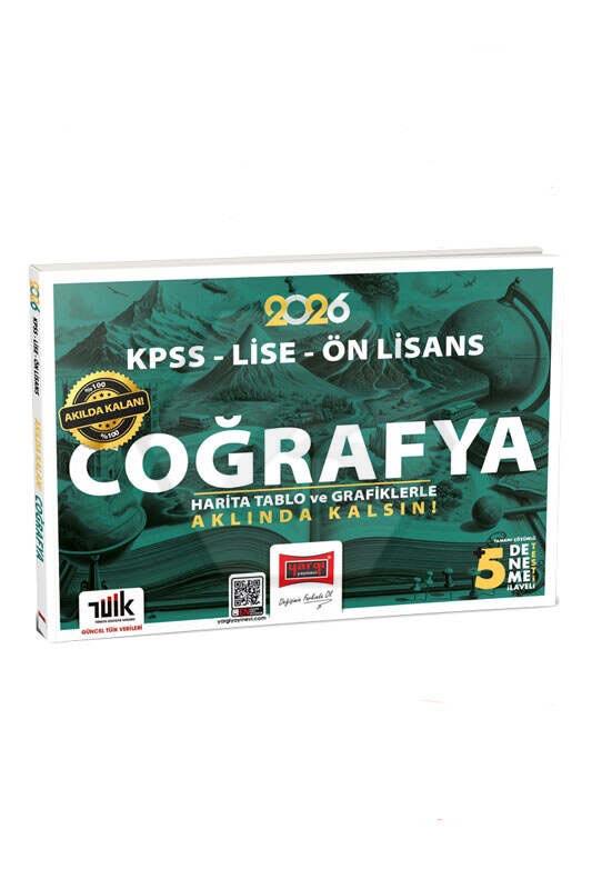 2026 KPSS - Lise - Ön Lisans Akılda Kalan Coğrafya Harita Tablo ve Grafiklerle +5 Deneme İlaveli