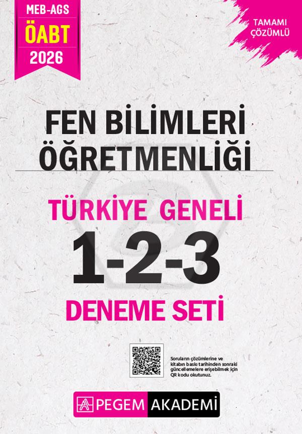2026 MEB AGS ÖABT Fen Bilimleri Öğretmenliği Tamamı Çözümlü Türkiye Geneli 1-2-3 (3lü Deneme Seti)