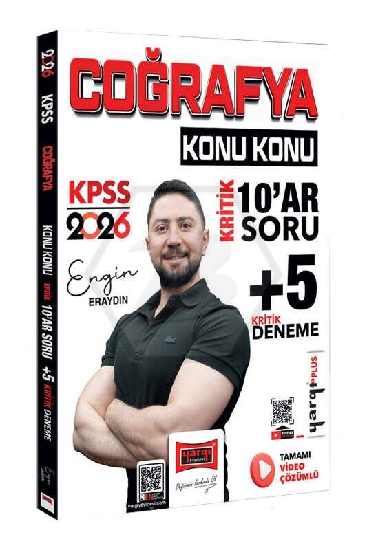 2026 KPSS Coğrafya Konu Konu Kritik 10ar Soru +5 Kritik Deneme Sınavı
