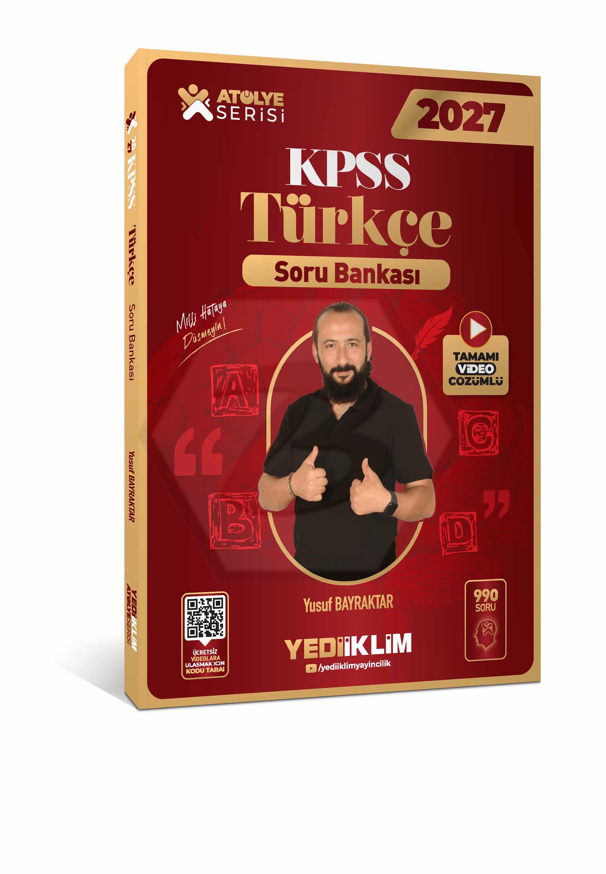2027 KPSS Atölye Serisi Genel Yetenek Türkçe Tamamı Video Çözümlü Soru Bankası
