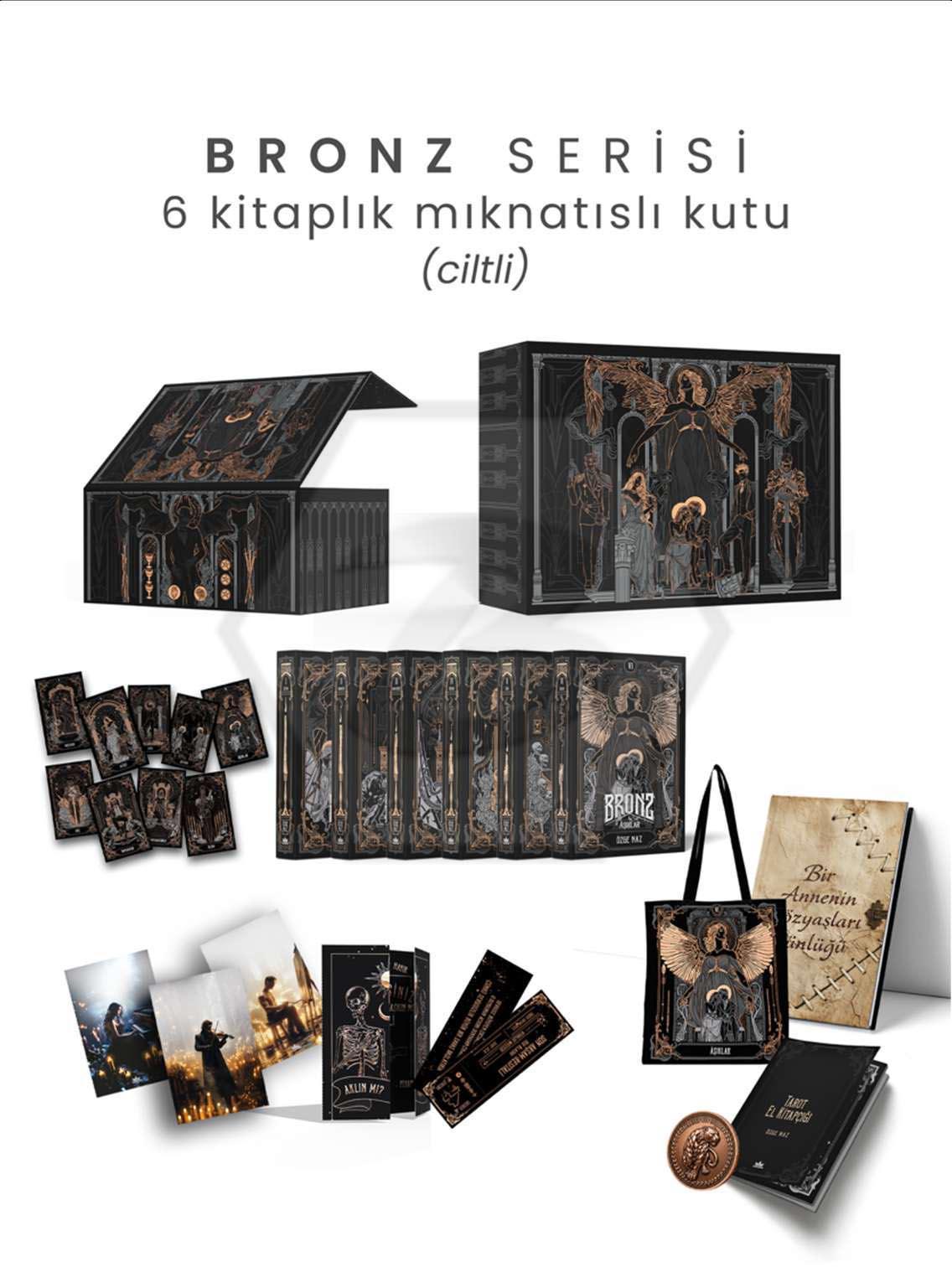 Bronz Serisi 6 Kitaplık Mıknatıslı Kutu (Ciltli)