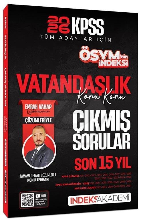 2026 KPSS Vatandaşlık ÖSYM nin İndeksi Çıkmış Sorular Son 15 Yıl Konu Konu Çözümlü