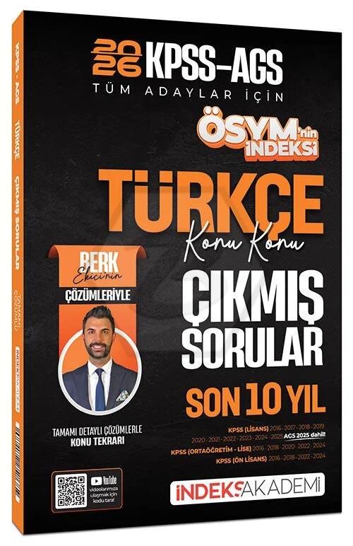 2026 KPSS MEB-AGS Türkçe ÖSYM nin İndeksi Çıkmış Sorular Son 10 Yıl Konu Konu Çözümlü