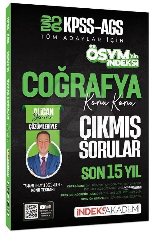 2026 KPSS MEB-AGS Coğrafya ÖSYM nin İndeksi Çıkmış Sorular Son 15 Yıl Konu Konu Çözümlü