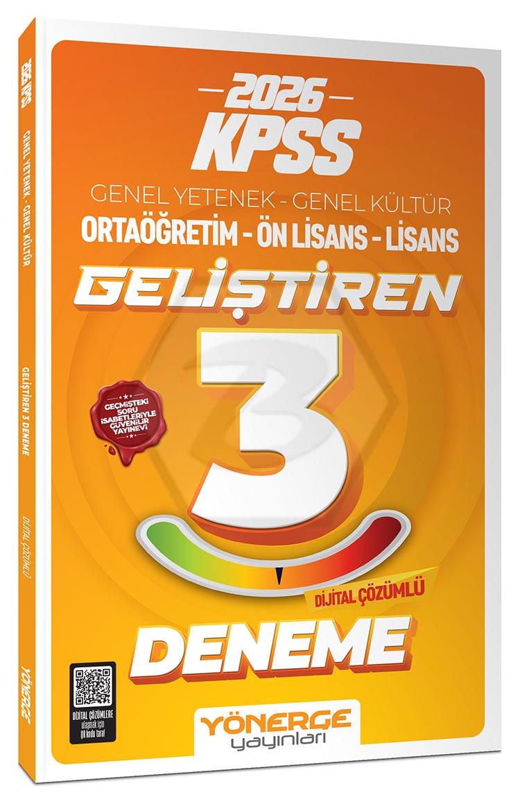 2026 KPSS Genel Yetenek Genel Kültür Geliştiren 3 Deneme Çözümlü