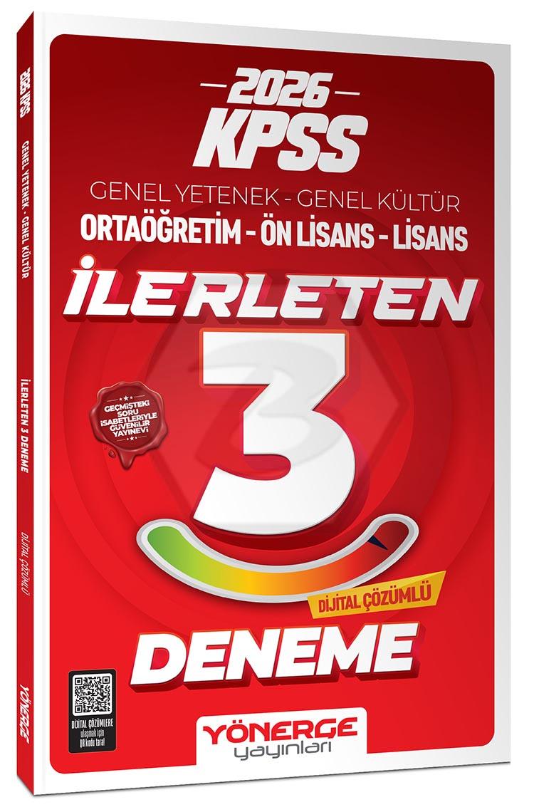 2026 KPSS Genel Yetenek Genel Kültür İlerleten 3 Deneme Çözümlü