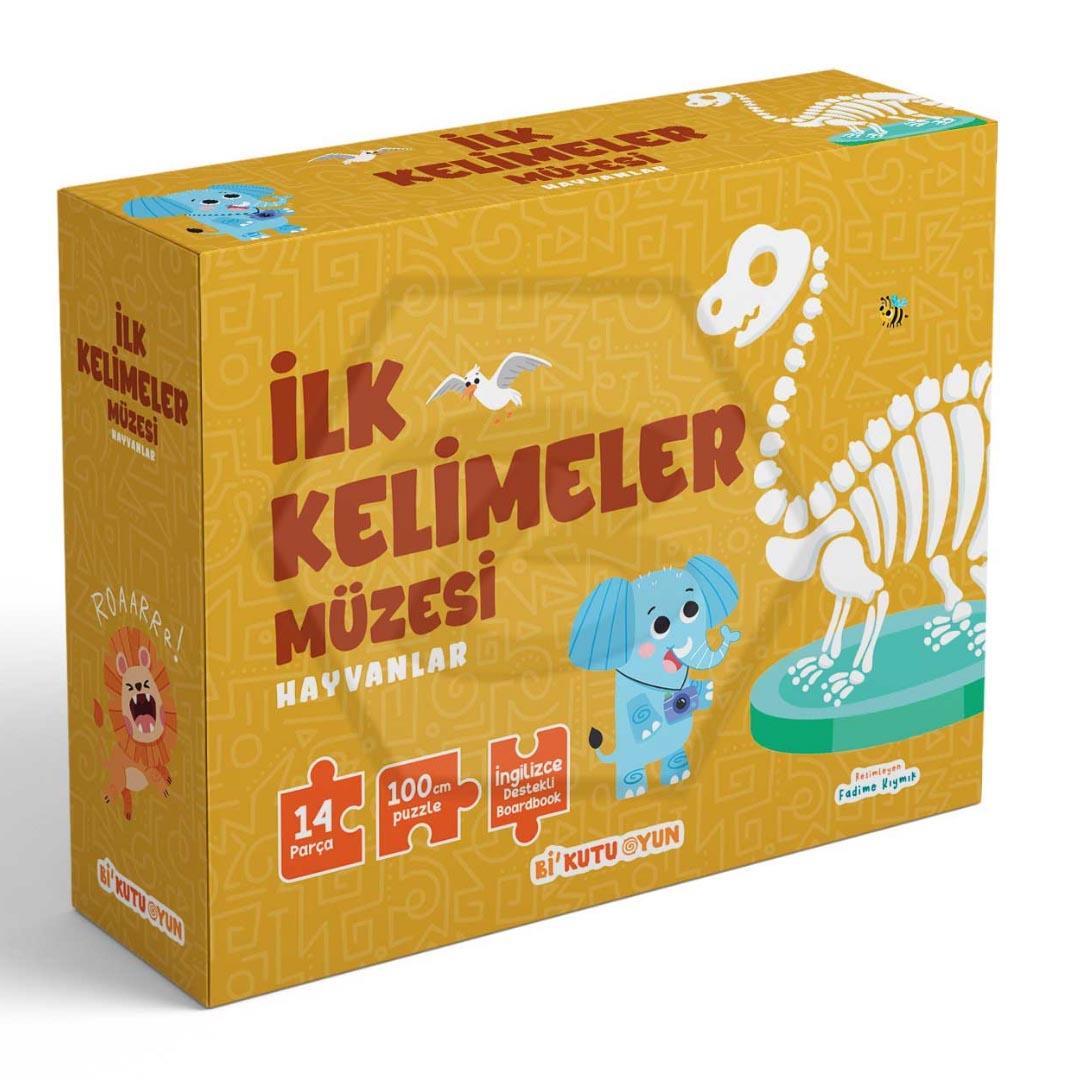 İlk Kelimeler Müzesi - Hayvanlar (İngilizce Destekli Kitap ve Yapboz Seti)