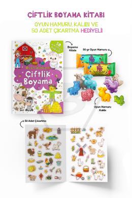 Çiftlik Boyama Kitabı - Oyun Hamuru, Oyuncak ve Çıkartma Hediyeli / 3 Yaş +