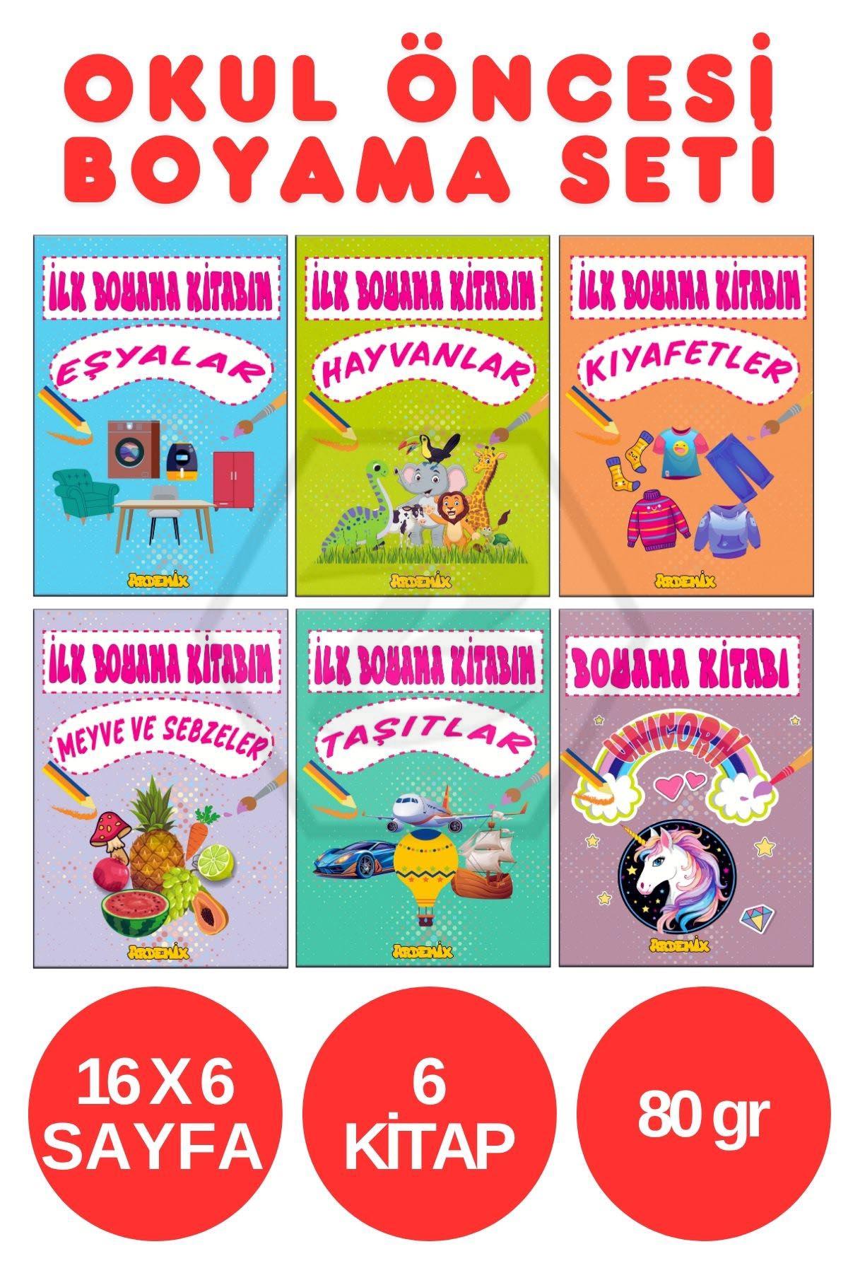 Ardemix 6 lı Boyama Kitabı Seti