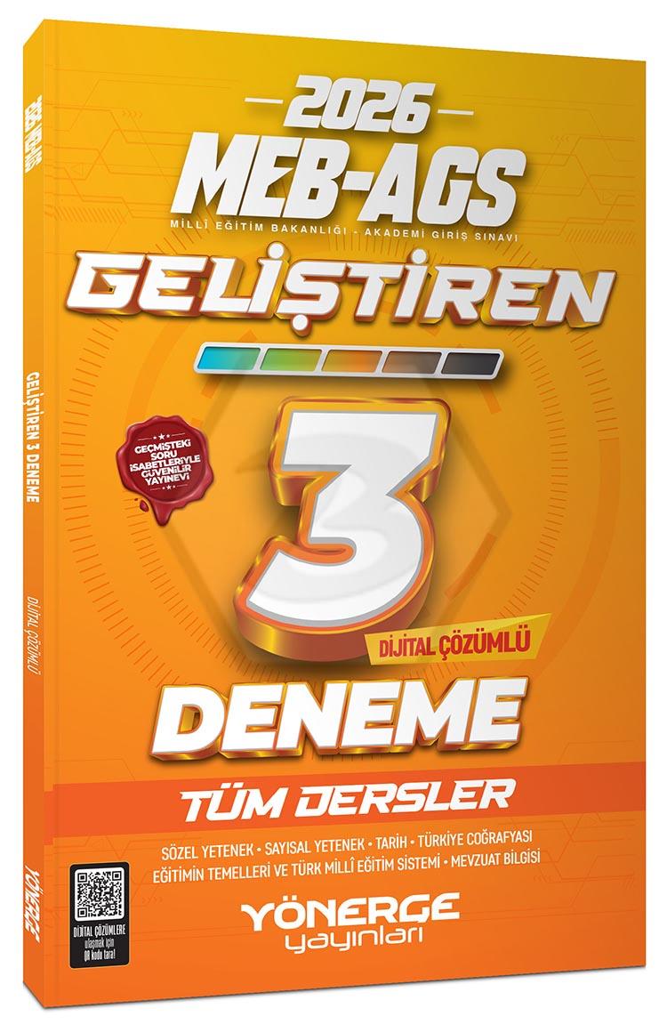 2026 MEB-AGS Tüm Dersler Geliştiren 3 Deneme Çözümlü