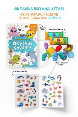 Okyanus Boyama Kitabı - Oyun Hamuru, Oyuncak ve Çıkartma Hediyeli / 3 Yaş +