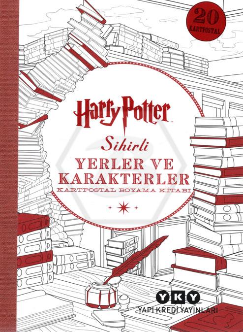 Harry Potter-Sihirli Yerler ve Karakterler Kartpostal Boyama Kitabı