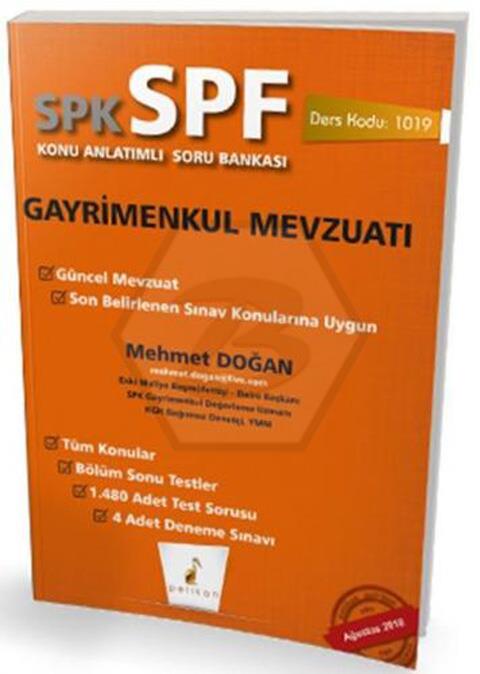 SPK - SPF Gayrimenkul Mevzuatı Konu Anlatımlı Soru Bankası 1019