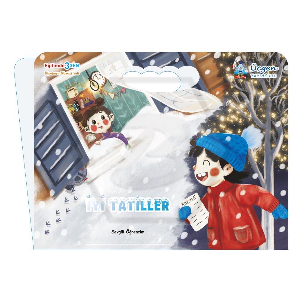Tatil KARNE KILIFI - KIŞ TEMALI - GÜLÜMSEYEN ÇOCUKLAR
